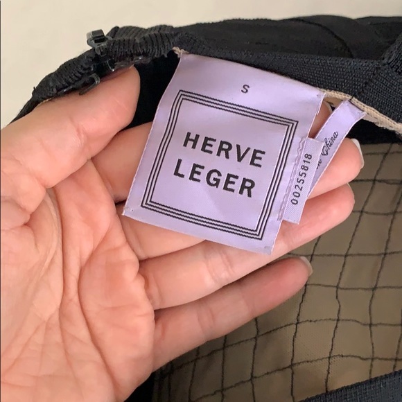 Herve Leger Sweetheart Black Bandage Dress - Picture 5 of 7